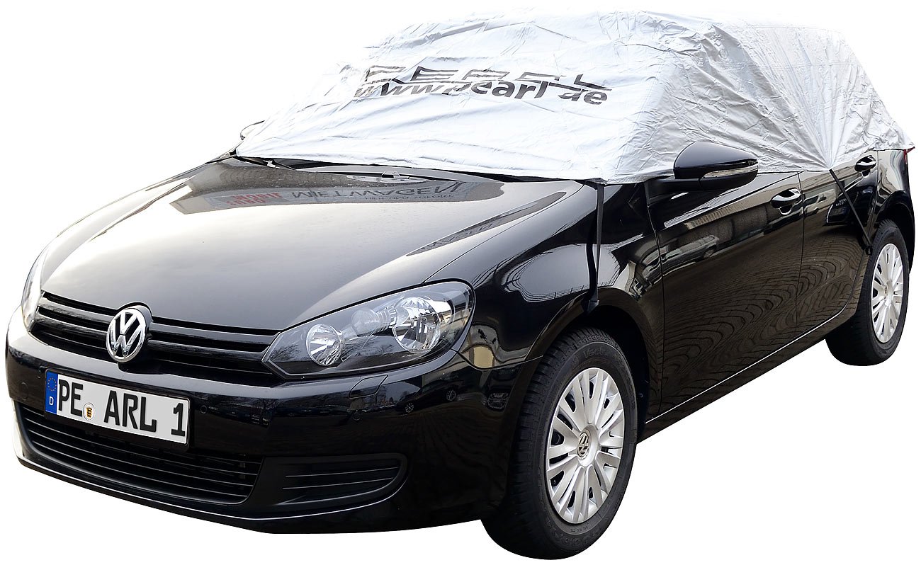 PEARL Autoplane: Premium Auto-Halbgarage für Mittelklasse Kombi, 380 x 138 x 40 cm (Autoschutz, Faltgaragen, Winterschutz Hauben) von PEARL