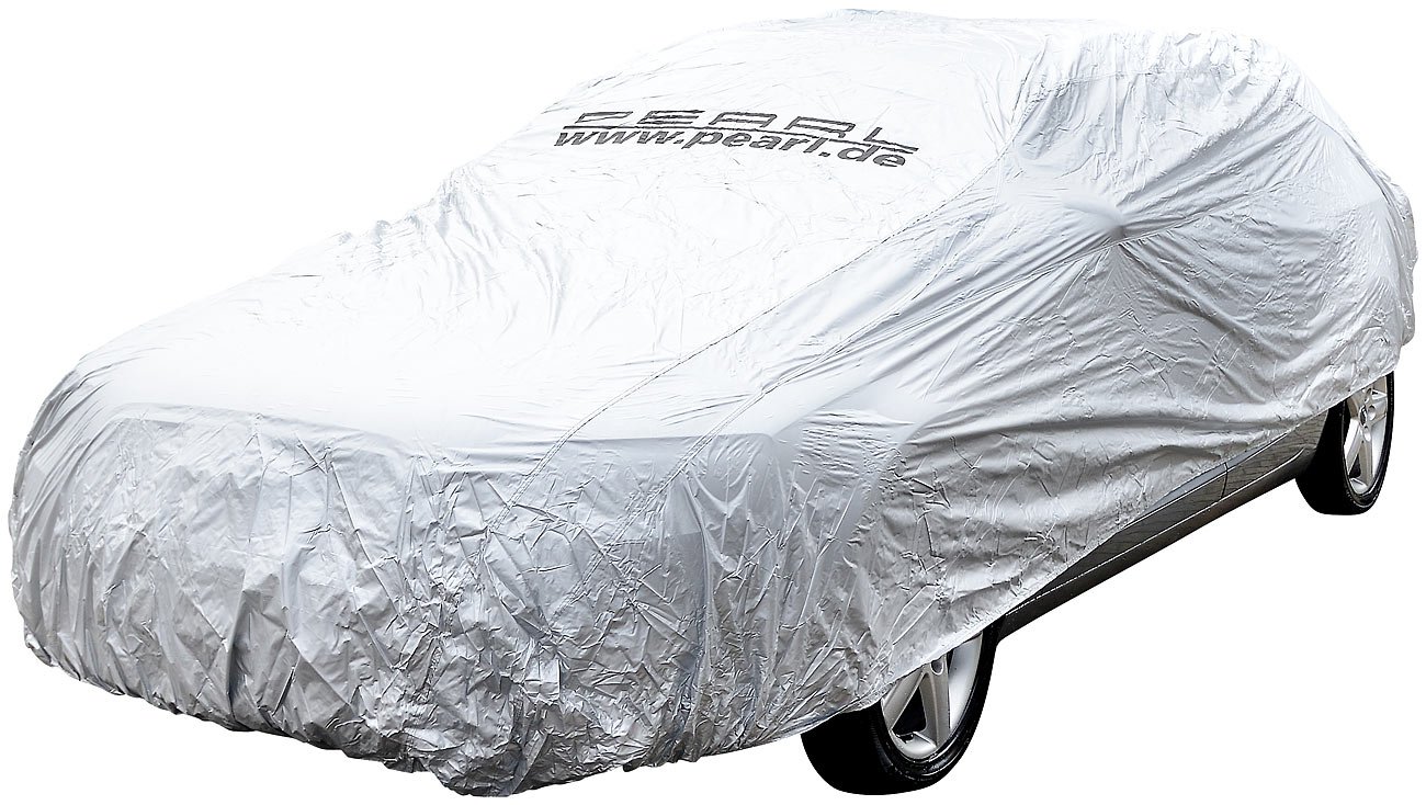 PEARL Car Cover: Premium Auto-Vollgarage für Oberklasse, 508 x 178 x 119 cm (Garage, Auto-Plane, Sonnenschutz) von PEARL