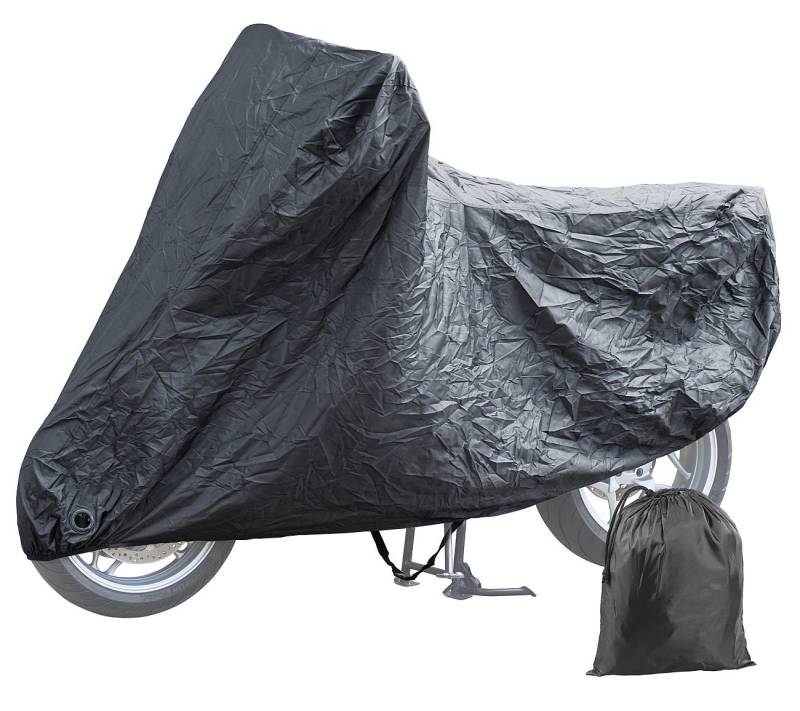 PEARL Fahrradabdeckung: Wasserabweisende E-Bike- & Motorrad-Vollgarage (M), 228 x 98 x 122 cm (Motorradschutzhülle, Motorradgaragen, Abdeckhaube) von PEARL