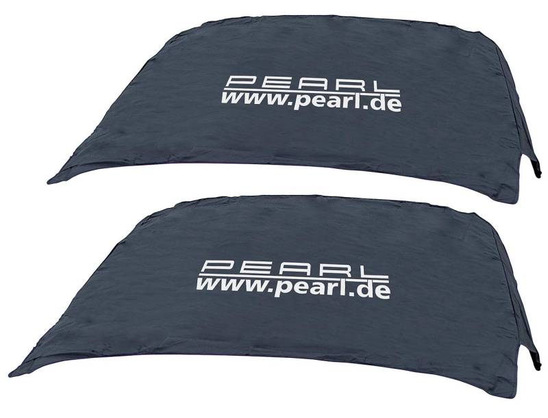 PEARL Kfz Scheibenabdeckung: 2er-Set fest sitzende Anti-EIS-Scheibenfolien mit Magnet-Fixierung (Abdeckung Frontscheibe, Kfz Abdeckung, Windschutzscheiben) von PEARL