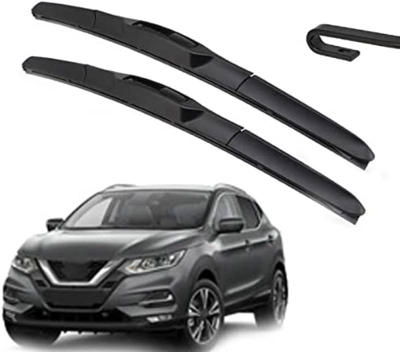 Scheibenwischer Teile 2 Stück Auto Frontscheibenwischerblätter Set für Nissan für Qashqai J11 2014 2015 2016 2017 2018 2019 2020 2021 26 "+ 16" Scheibenwischerblätter von PEBKYFA