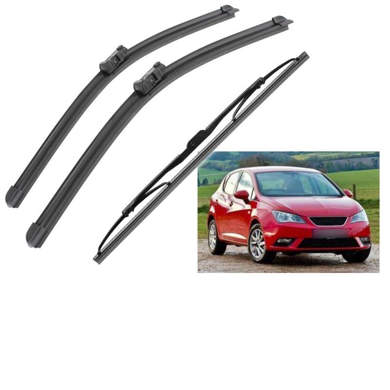 Scheibenwischerblätter Vorne Hinten Wischerblätter Für SEAT Ibiza 6J 2008-2012 Wischerblatt kit von PEBKYFA