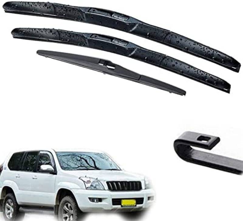 Wischer Teile Für Toyota Für Prado 120 J120 2002 2003 2004 2005 2006 2007 2008 2009 Auto Fenster Vorne Hinten Windschutzscheibe Scheibenwischerblätter Set Kit 22 "21" 16 " von PEBKYFA