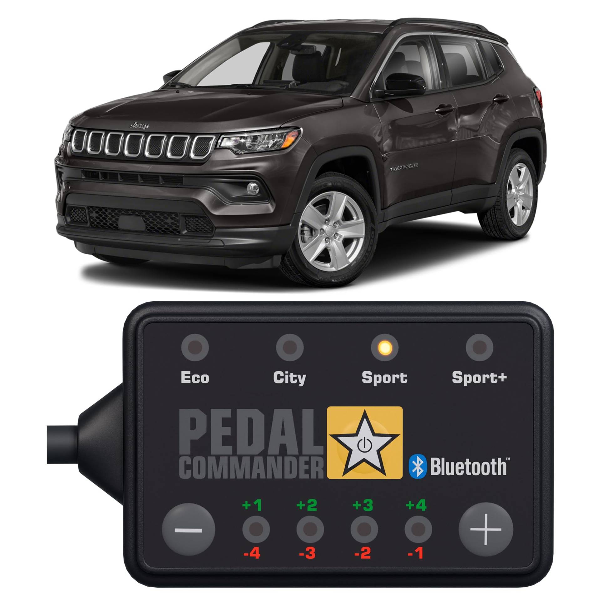 PEDAL COMMANDER ist für Jeep Compass (2018 und Neuer) (MP/552) Sport, Latitude, Limited, Trailhawk und alle Anderen Modelle (1.4L 2.0L 2.4L) Benzin und Diesel - PC07 von PEDAL COMMANDER