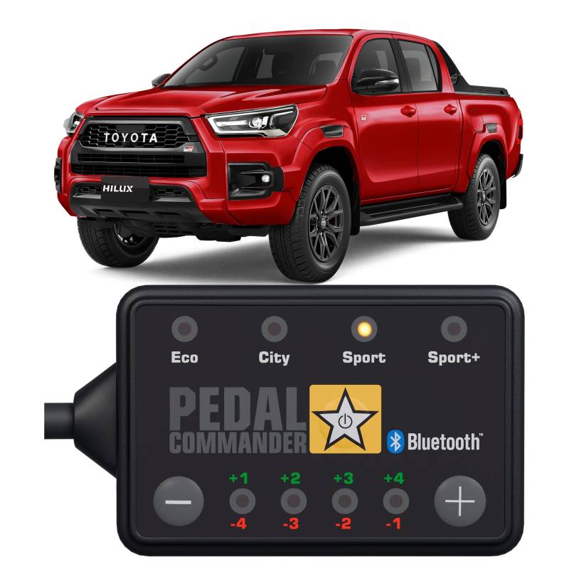 PEDAL COMMANDER ist für Toyota Hilux (2015 und Neuer) (8. Gen) Country, Active, Lounge, Invincible und alle Anderen Modelle (2.4L 2.5L 2.7L 2.8L 3.0L 4.0L) Benzin und Diesel - GasPedal Tuning Zubehör von PEDAL COMMANDER