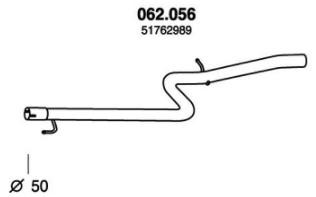 PEDOL Abgasrohr FIAT 062.056 51762989 von PEDOL