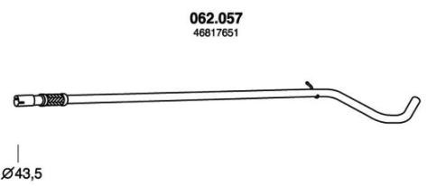 PEDOL Abgasrohr FIAT 062.057 46817651 von PEDOL