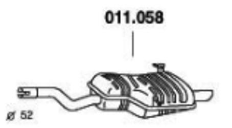 PEDOL Endschalldämpfer BMW 011.058 18107509318,18107509319 Endtopf,Auspuff Endtopf,Nachschalldämpfer,ESD von PEDOL