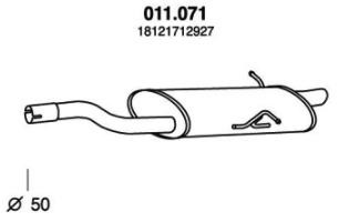 PEDOL Endschalldämpfer BMW 011.071 18121712927 Endtopf,Auspuff Endtopf,Nachschalldämpfer,ESD von PEDOL