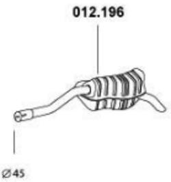 PEDOL Endschalldämpfer FIAT,LANCIA 012.196 55191319,55194858 Endtopf,Auspuff Endtopf,Nachschalldämpfer,ESD von PEDOL