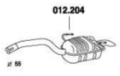 PEDOL Endschalldämpfer FIAT,PEUGEOT,CITROËN 012.204 1730N7,9456200980 Endtopf,Auspuff Endtopf,Nachschalldämpfer,ESD von PEDOL