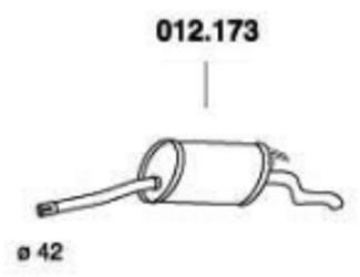 PEDOL Endschalldämpfer FIAT 012.173 71773264,46757981 Endtopf,Auspuff Endtopf,Nachschalldämpfer,ESD von PEDOL