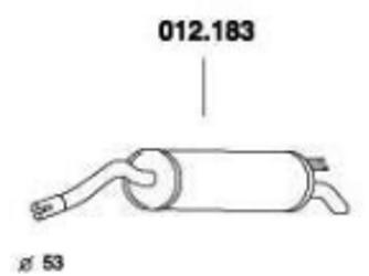 PEDOL Endschalldämpfer FIAT 012.183 51818038,51931489,46805967 Endtopf,Auspuff Endtopf,Nachschalldämpfer,ESD von PEDOL