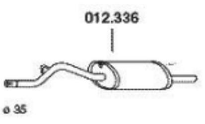 PEDOL Endschalldämpfer FORD 012.336 1110557,1117931,1457190 Endtopf,Auspuff Endtopf,Nachschalldämpfer,ESD 1457192,1027882,1055117,1091417 von PEDOL