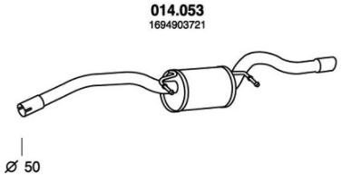 PEDOL Endschalldämpfer MERCEDES-BENZ 014.053 1694903721,1694903821 Endtopf,Auspuff Endtopf,Nachschalldämpfer,ESD von PEDOL