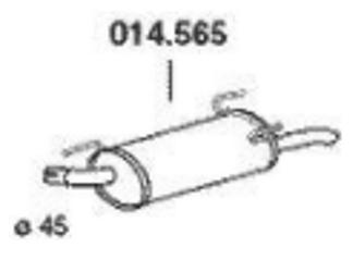 PEDOL Endschalldämpfer OPEL,VAUXHALL 014.565 5852903,5852949,5852955 Endtopf,Auspuff Endtopf,Nachschalldämpfer,ESD 90528872,90531943,5852892 von PEDOL