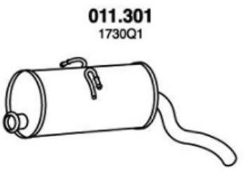 PEDOL Endschalldämpfer PEUGEOT,CITROËN 011.301 1726VC,1726VE,1730Q1 Endtopf,Auspuff Endtopf,Nachschalldämpfer,ESD von PEDOL