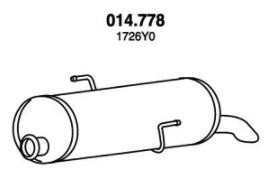 PEDOL Endschalldämpfer PEUGEOT 014.778 1726X9,1726Y0,1730GN Endtopf,Auspuff Endtopf,Nachschalldämpfer,ESD 1726GZ von PEDOL