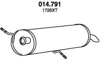 PEDOL Endschalldämpfer PEUGEOT 014.791 1726KE,1726KF,1726XT Endtopf,Auspuff Endtopf,Nachschalldämpfer,ESD 9805296880 von PEDOL