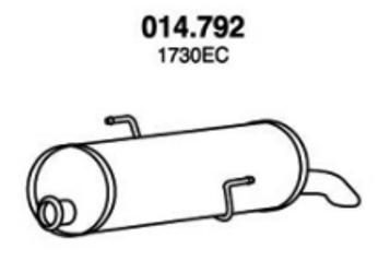 PEDOL Endschalldämpfer PEUGEOT 014.792 1730EC Endtopf,Auspuff Endtopf,Nachschalldämpfer,ESD von PEDOL