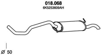 PEDOL Endschalldämpfer VW,SEAT 018.068 6K5253609AH,6K5253609AL,6K5253609J Endtopf,Auspuff Endtopf,Nachschalldämpfer,ESD JZW253609AM,6K5253609 von PEDOL