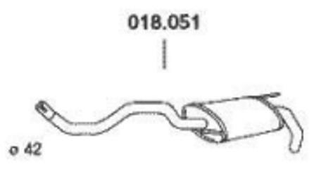 PEDOL Endschalldämpfer VW 018.051 6N0253609AK,6N0253609G,JZW253609AN Endtopf,Auspuff Endtopf,Nachschalldämpfer,ESD von PEDOL