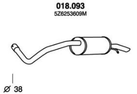 PEDOL Endschalldämpfer VW 018.093 5Z6253609M,5Z6253609C Endtopf,Auspuff Endtopf,Nachschalldämpfer,ESD von PEDOL