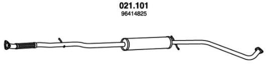 PEDOL Mittelschalldämpfer CHEVROLET,DAEWOO 021.101 96414825,96591506 MSD von PEDOL