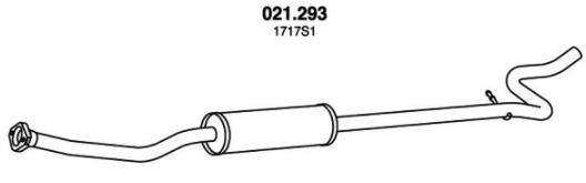 PEDOL Mittelschalldämpfer CITROËN 021.293 1717S1 MSD von PEDOL