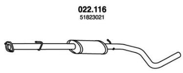 PEDOL Mittelschalldämpfer FIAT 022.116 51823021 MSD von PEDOL