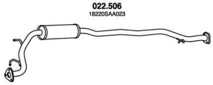 PEDOL Mittelschalldämpfer HONDA 022.506 18220SAA003,18220SAA013,18220SAA023 MSD 18220SENP03 von PEDOL