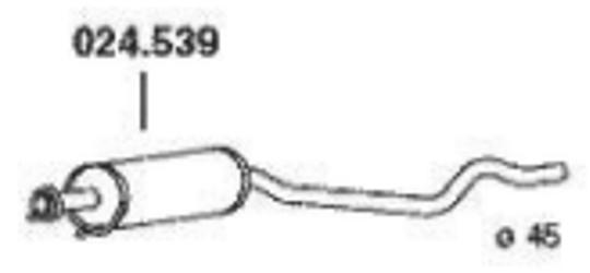 PEDOL Mittelschalldämpfer OPEL,VAUXHALL 024.539 90501101,5852919,5852986 MSD 852906,90352301 von PEDOL