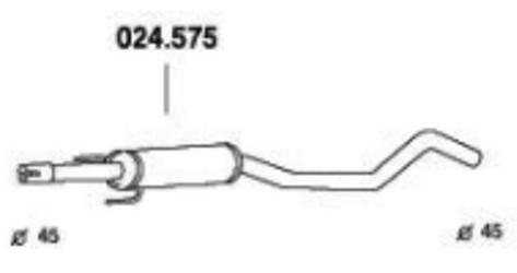 PEDOL Mittelschalldämpfer OPEL,VAUXHALL 024.575 5852127,5852231,5852277 MSD 5852483,9129946,5852126 von PEDOL