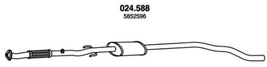 PEDOL Mittelschalldämpfer OPEL,VAUXHALL 024.588 13220794,5852596 MSD von PEDOL