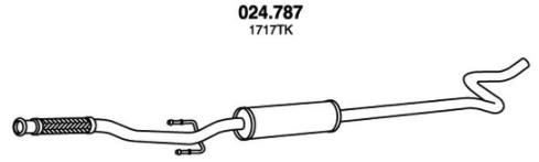 PEDOL Mittelschalldämpfer PEUGEOT,CITROËN 024.787 1717TK MSD von PEDOL