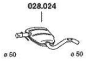 PEDOL Mittelschalldämpfer VW 028.024 1H0253409C MSD von PEDOL