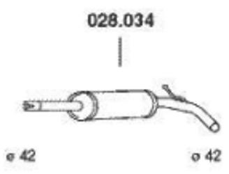 PEDOL Mittelschalldämpfer VW 028.034 JZW253209P,6N0253209A,6N0253209AB MSD 6N0253209G,6N0253209L von PEDOL