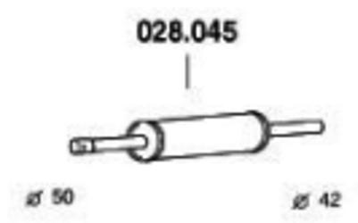 PEDOL Mittelschalldämpfer VW 028.045 JZW253209C,1H0253209L,1H0253209M MSD von PEDOL