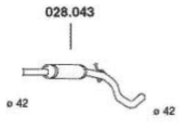 PEDOL Vorschalldämpfer VW,SEAT 028.043 6X0253209D,6X0253209A von PEDOL