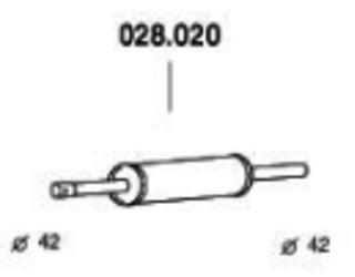 PEDOL Vorschalldämpfer VW 028.020 191253209A,191253209E,191253209H 1H0253209,1H0253209A von PEDOL