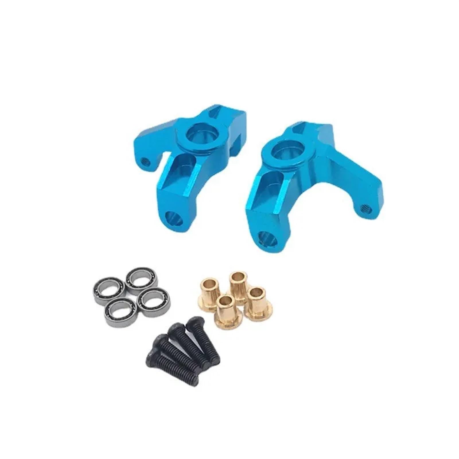 PEGGYLIN Metall-Upgrade Front Steering Cup 4 * 7 * 2 Lager Passend for WLtoys 144010 144001 144002 124016 124017 124018 124019 RC Autoteile(Sky Blue) von PEGGYLIN