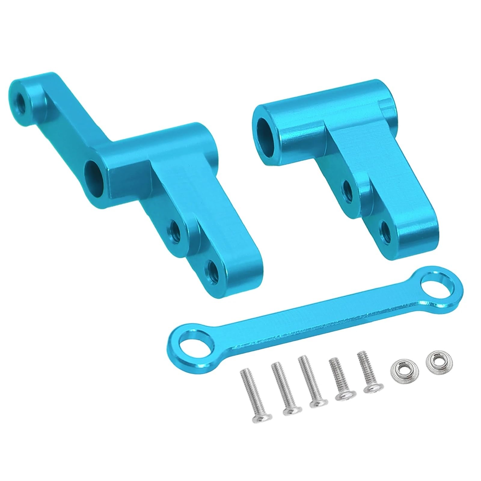 PEGGYLIN Passend for MJX Hyper Go 14301 14302 14303 CNC-Metall-Lenkungsänderung, Lenkungsgruppenbaugruppe, passend for 1/14 RC-Auto-Upgrade-Teile(Blue) von PEGGYLIN