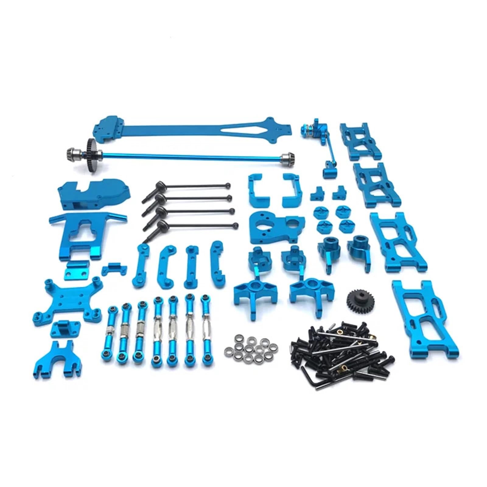 PEGGYLIN Upgrade Metall Modifikation Schwinge Antriebswelle Lenkbecher 21er Pack Passend for WLtoys 1/12 124018 124019 RC Autoteile(Sky Blue) von PEGGYLIN