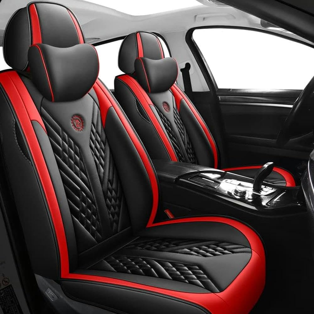 PEIIP Autositzbezüge sind geeignet für Alfa Romeo Giulia, kompatibel mit Autositzbezügen, Red Deluxe von PEIIP