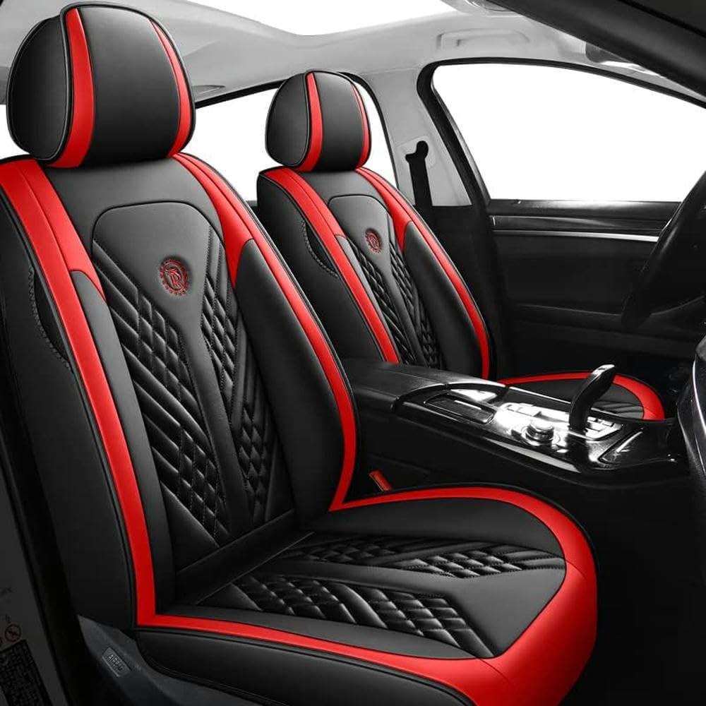 PEIIP Autositzbezüge sind geeignet für Audi A3 Sportback Schrägheck 2002–2020, kompatibel mit Autositzbezügen, rot von PEIIP