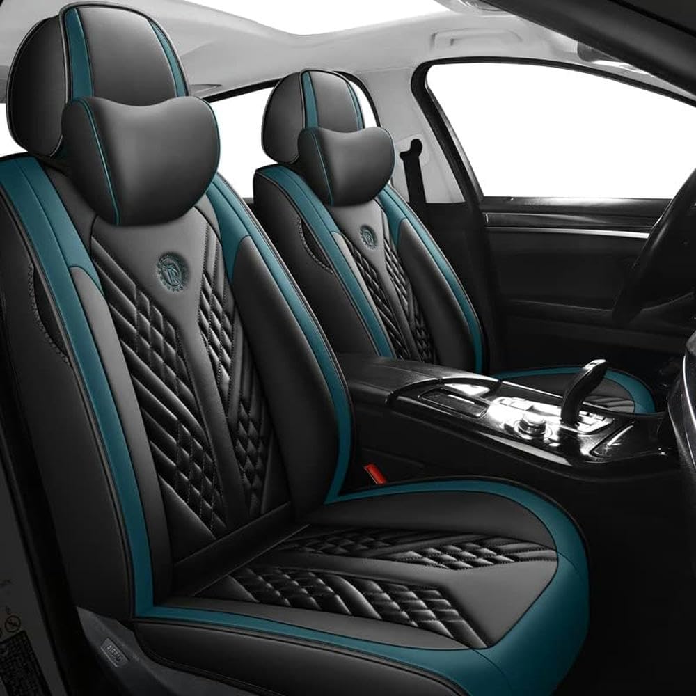 PEIIP Autositzbezüge sind geeignet für Ford Transit Custom 2013–2022, kompatibel mit Autositzbezügen, Blue Deluxe von PEIIP