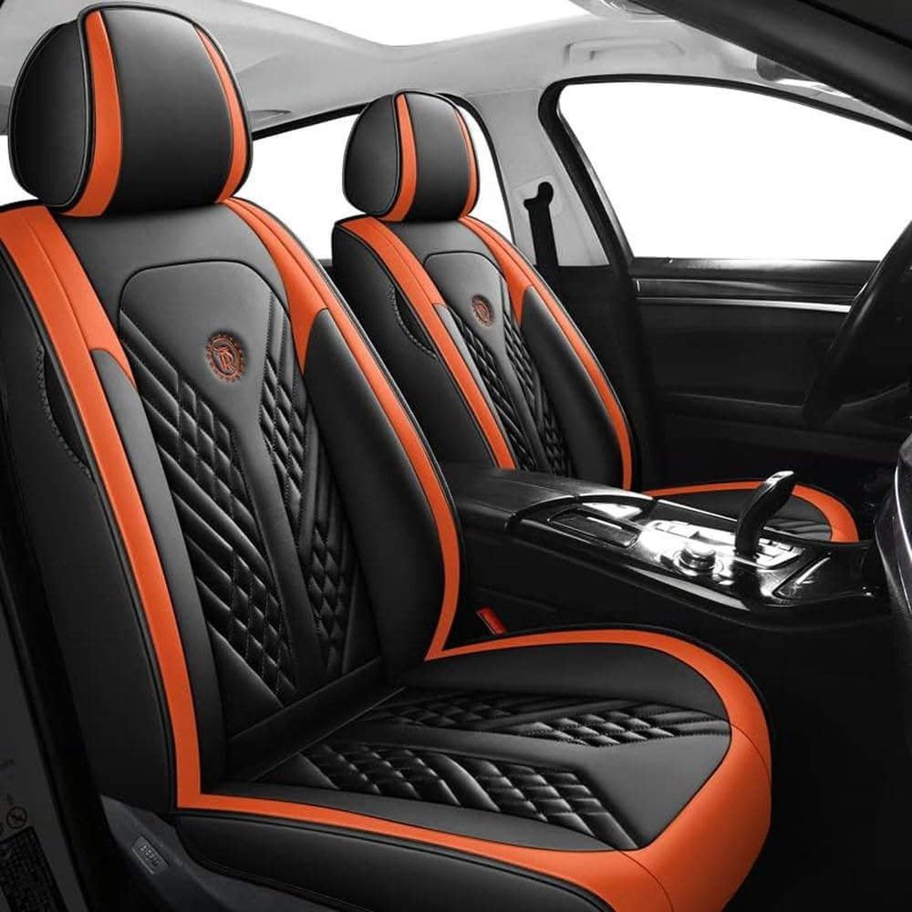 PEIIP Autositzbezüge sind geeignet für Hyundai Tucson 2015–2018, kompatibel mit Autositzbezügen, orange von PEIIP