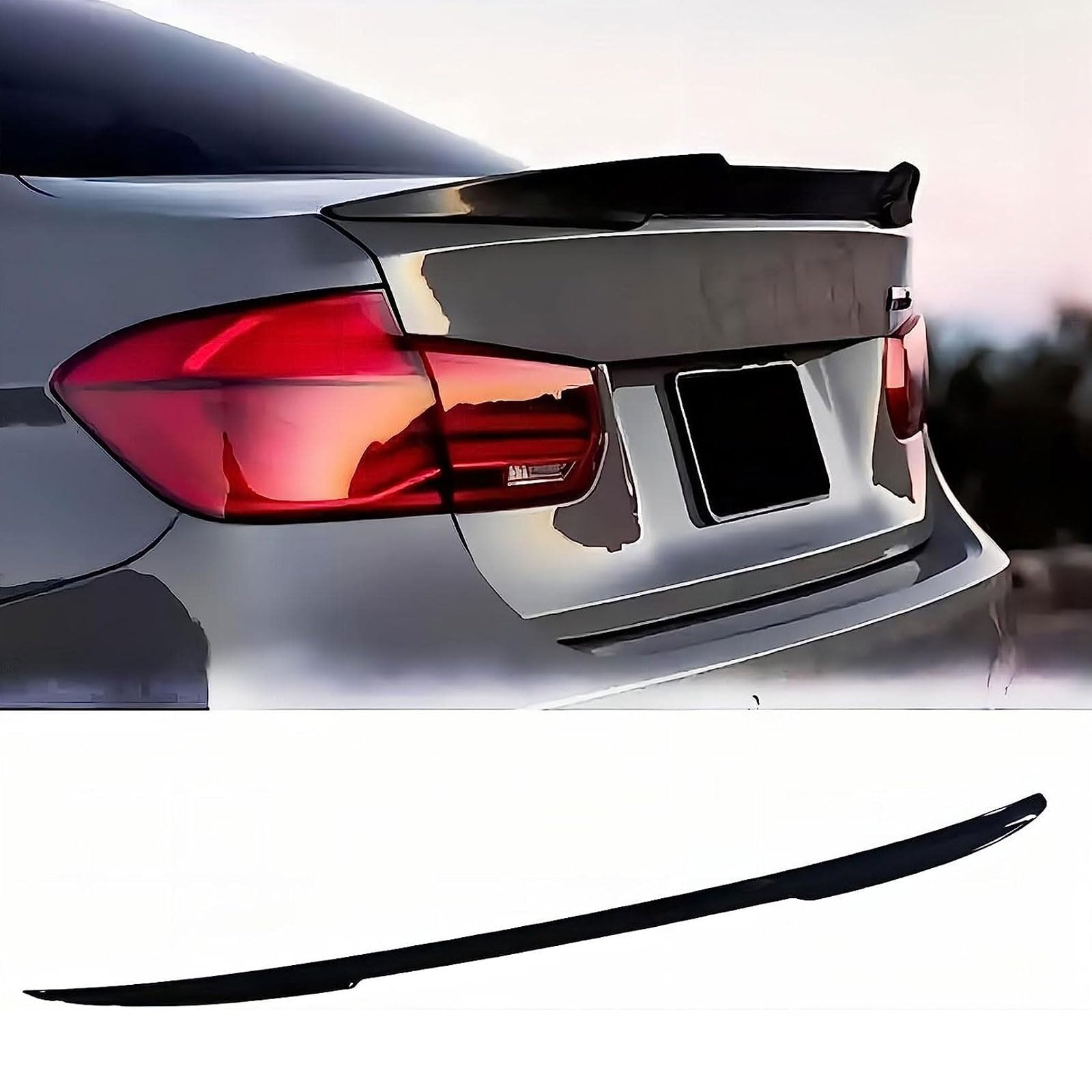 Auto Heckspoiler für Hyundai i30 Fastback PD 2017 2018 2019 2020 2021 2022 2023, Heckspoilerlippe Heckflügel Spoiler Wing, Auto Styling Zubehör,Black von PEIXEN