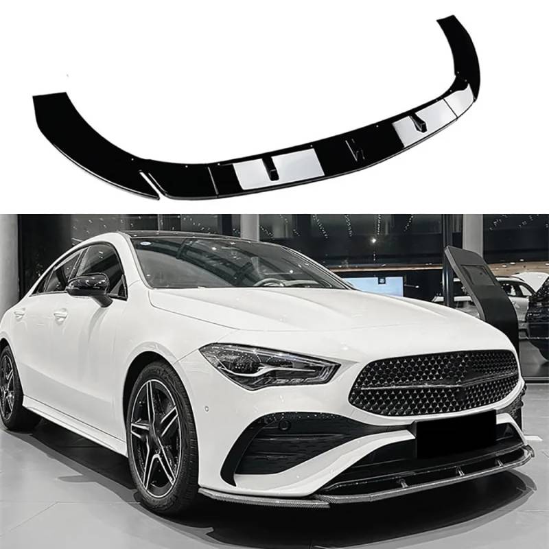 Auto-Frontstoßstangenspoiler-Splitterlippe für Mercedes Benz CLA C118 X118 CLA180 200 220 250 2020-2023, Kratzfester Diffusorspoiler, Body Kits von PEJLHK