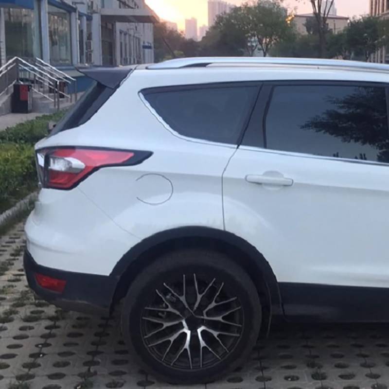 Heckspoiler für Autos für Ford Escape Kuga ST 2013-2017,Kofferraumdeckelspoiler, ABS-Kunststoffmaterial, Fester Spoiler,Black-Black von PEJLHK